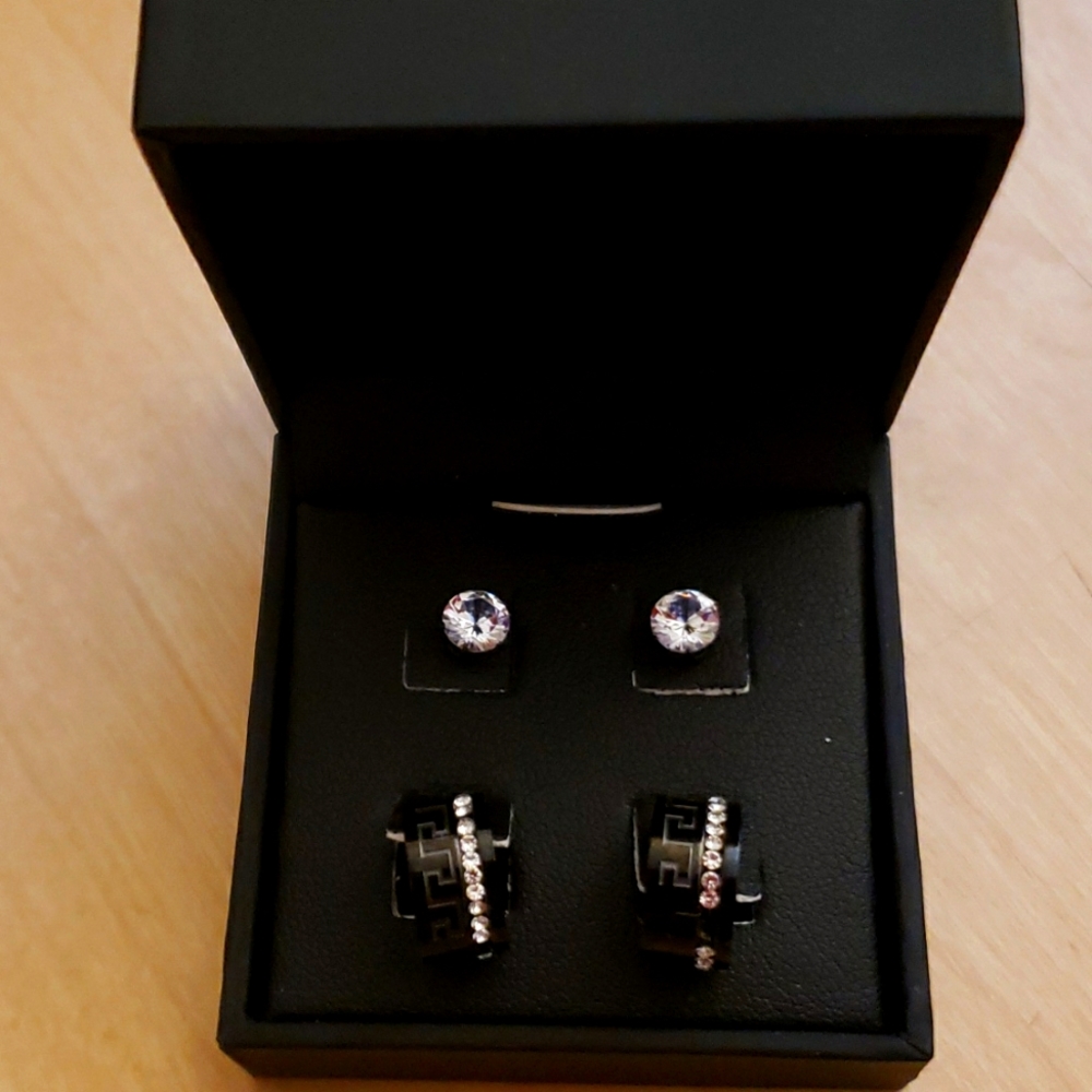 Stainless steel mini hoop and stud